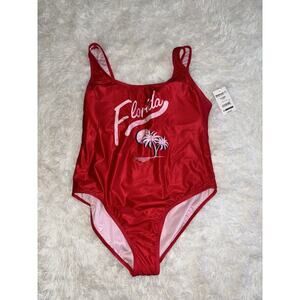 Creative Apparel Women’s Sz. XL Red “ Florida” Design Swimsuit. New W/ Tags